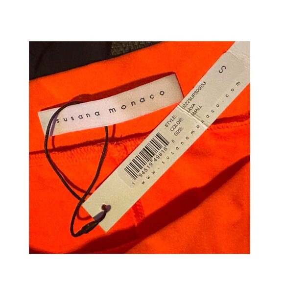 Susana Monaco NWT Revolve Side Tie Mini Skort in Lava Orange - Picture 5 of 5